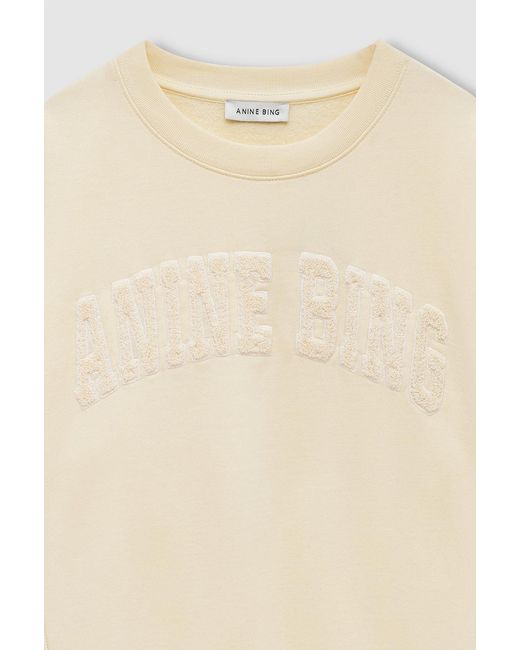 Anine Bing White Harry Shrunken Sweatshirt