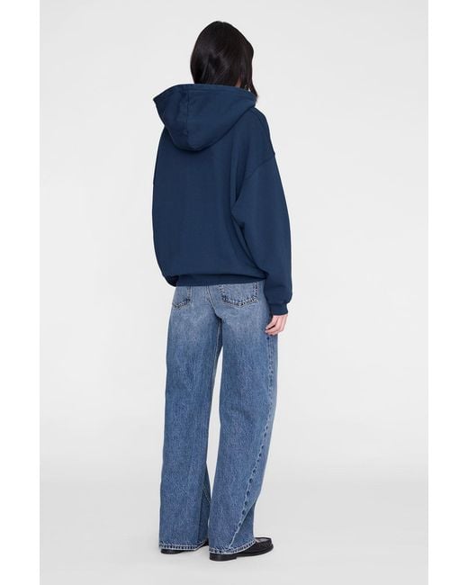Anine Bing Blue Harvey Sweatshirt Melrose Stencil