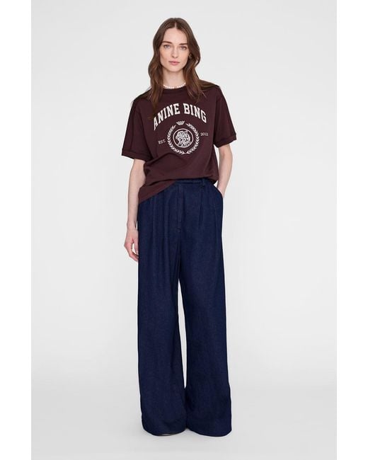 Anine Bing Blue Jaylin Tee Collegiate