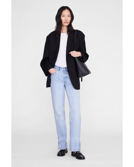 Anine Bing Black Amoc Loafer