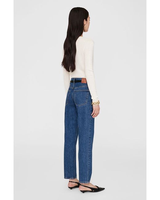Anine Bing Blue Katrin Long Sleeve Sweater