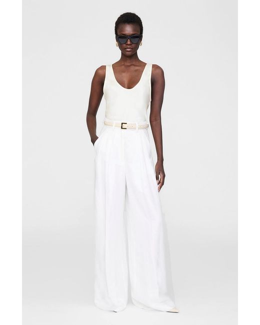 Anine Bing White Lea Top