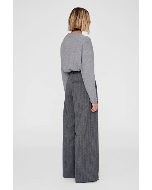 Anine Bing Gray Lee Crew Sweater