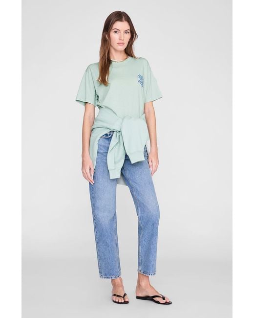 Anine Bing Blue Cade Tee Wave