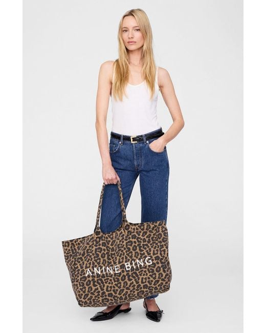 Anine Bing Multicolor Leo Canvas Tote