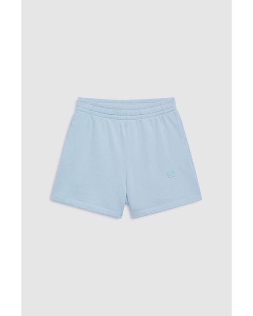 Anine Bing Blue Framed Monogram Kam Short