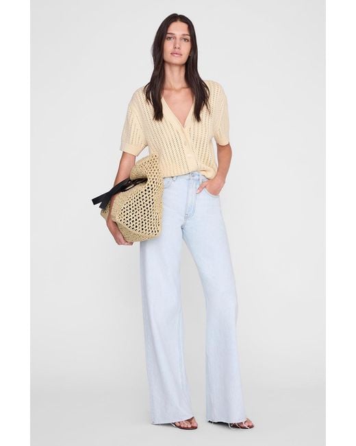 Anine Bing White Flynne Cardigan