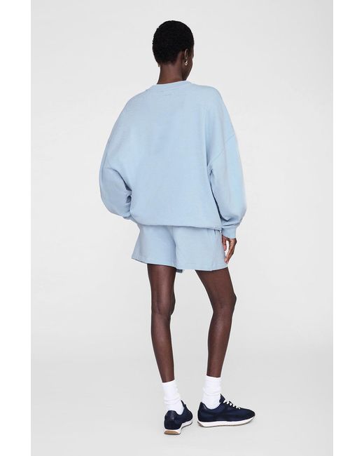 Anine Bing Blue Framed Monogram Kam Short