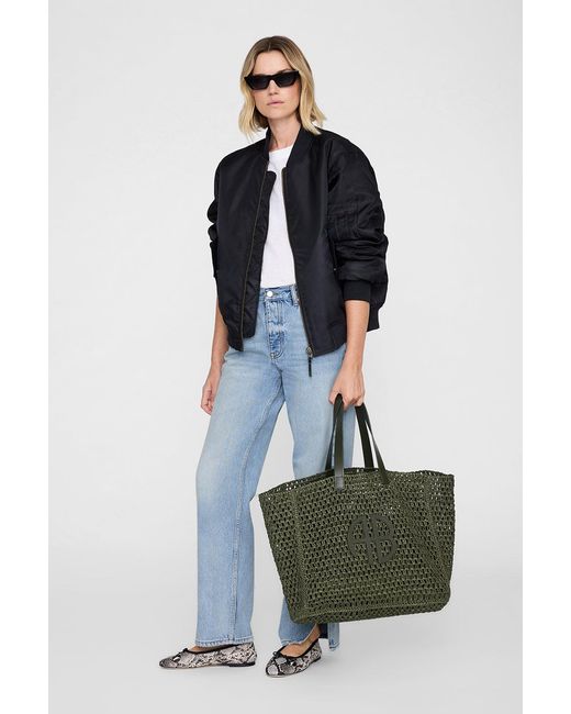 Anine Bing Green Large Rio Tote