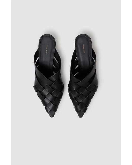 Anine Bing Black Eve Mules