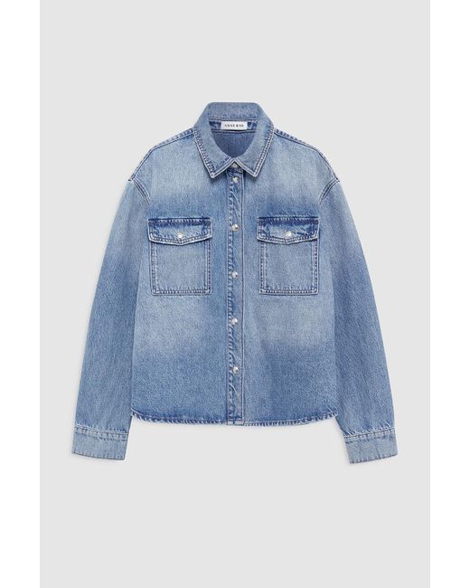 Anine Bing Blue Paxton Shirt