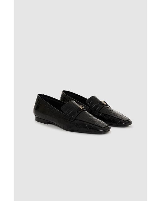Anine Bing Black Freya Loafers Monogram