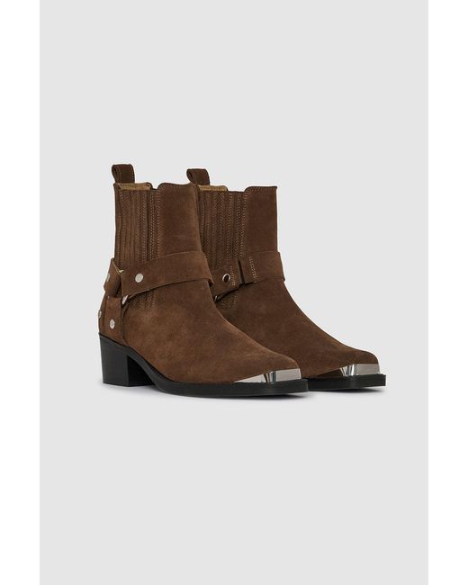 Anine Bing Brown Mid Biker Boots