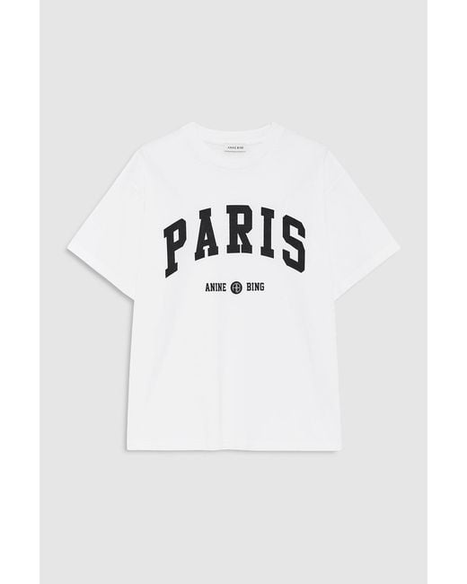 Anine Bing Blue Cade Tee Paris University