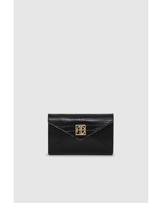 Anine Bing Small Elly Clutch in Black Lyst