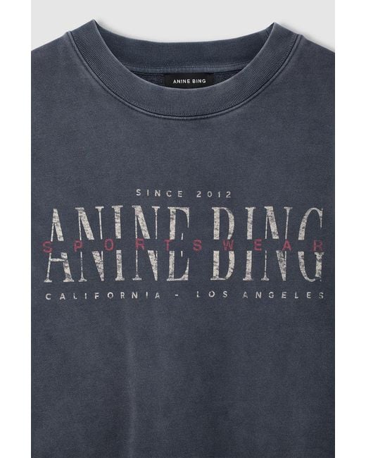Anine Bing Blue Miles Sweatshirt Sport Club