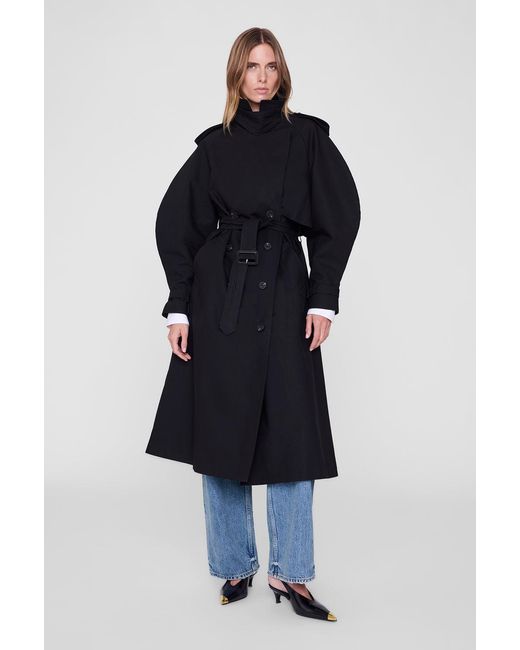 Anine Bing Blue Pascale Maxi Trench