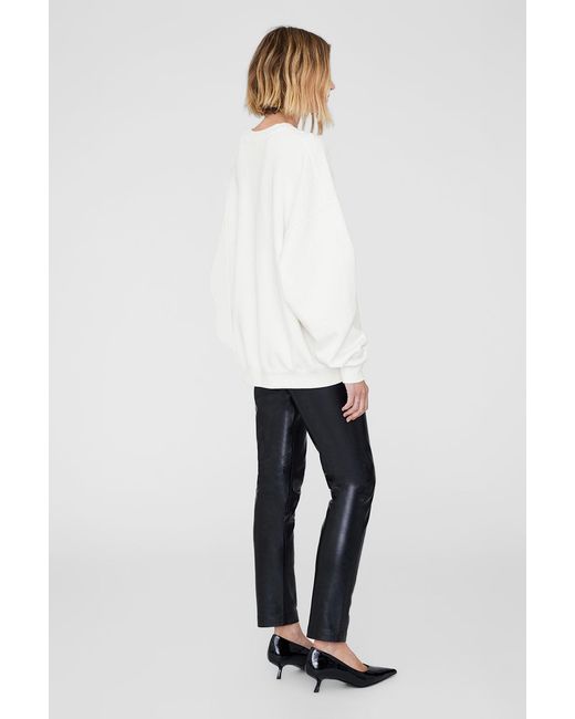 Anine Bing Blue Miles Oversized Sweatshirt Letterman