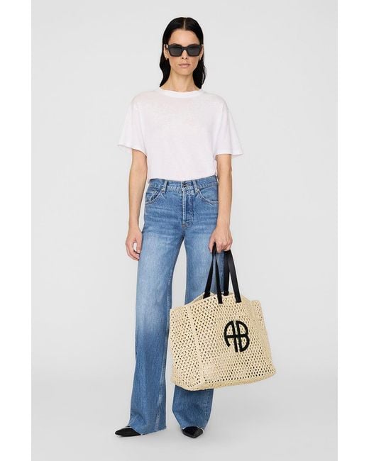 Anine Bing Natural Large Rio Tote