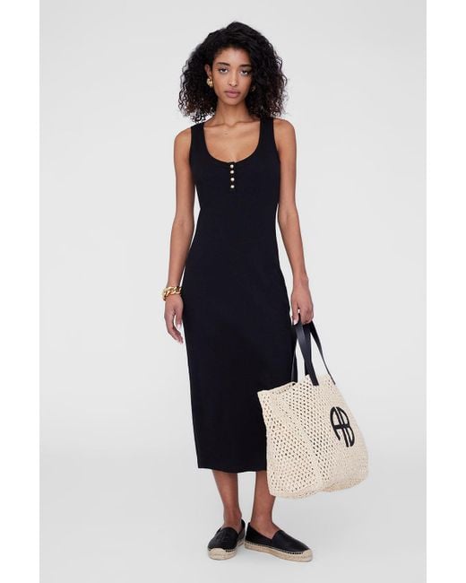 Anine Bing Blue Alessia Tank Midi Dress