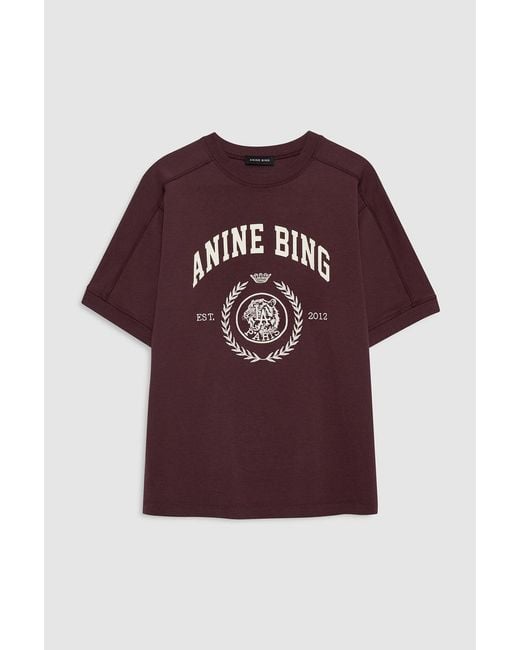 Anine Bing Blue Jaylin Tee Collegiate