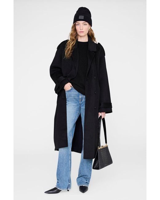 Anine Bing Black Carley Beanie