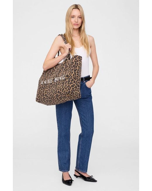 Anine Bing Multicolor Leo Canvas Tote