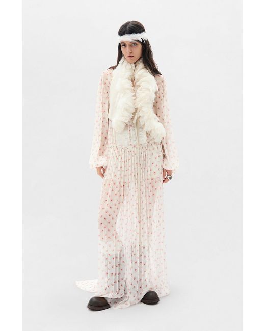 Ann Demeulemeester Natural Tren High Comfort X-Long Dress