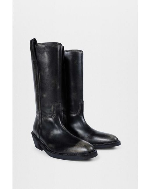Ann Demeulemeester Black Laxit Pull On Boots