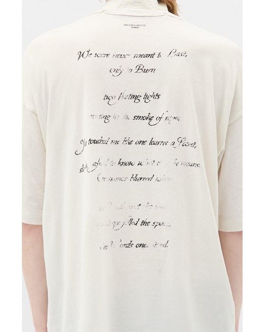 Ann Demeulemeester Natural High Comfort T-Shirt With Detachable Collar for men