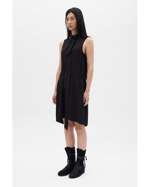 Ann Demeulemeester Black Rie Midi Sleeveless Dress