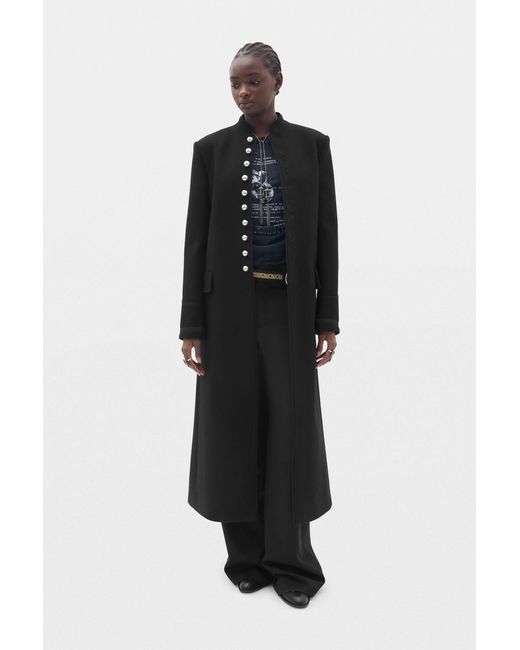 Ann Demeulemeester Blue Dot Wrinkled Cropped Long Sleeve Top