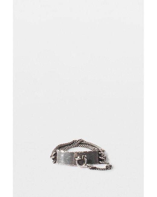 Ann Demeulemeester White Constance Bracelet Chains Small Locking