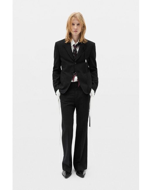 Ann Demeulemeester Black Rami Slim Fit Deconstructed Jacket for men