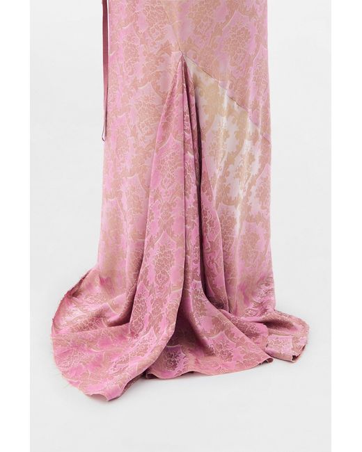 Ann Demeulemeester Pink Sheila Long Bias Skirt