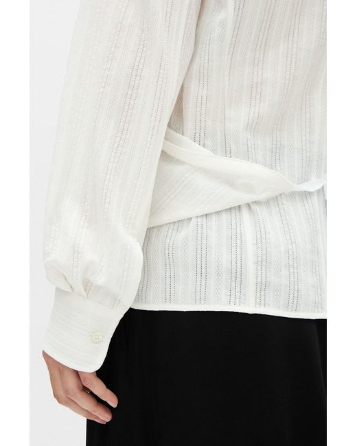 Ann Demeulemeester White Alba Asymmetric Wrap Shirt
