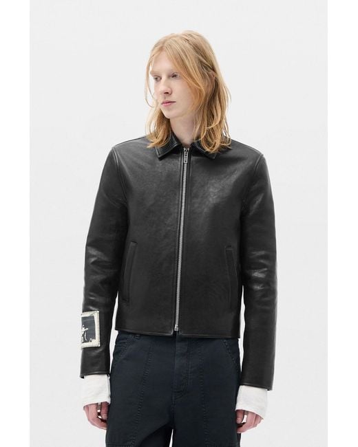 Ann Demeulemeester Black Sandor Shirt Collar Zipped Caban for men