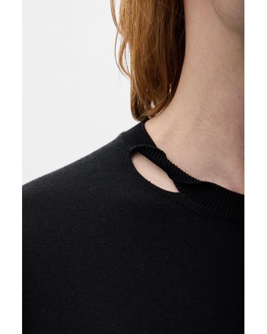Ann Demeulemeester Black Magnar Crew Neck Sweater for men