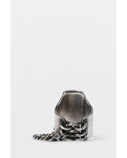 Ann Demeulemeester Martine Lockring in White | Lyst