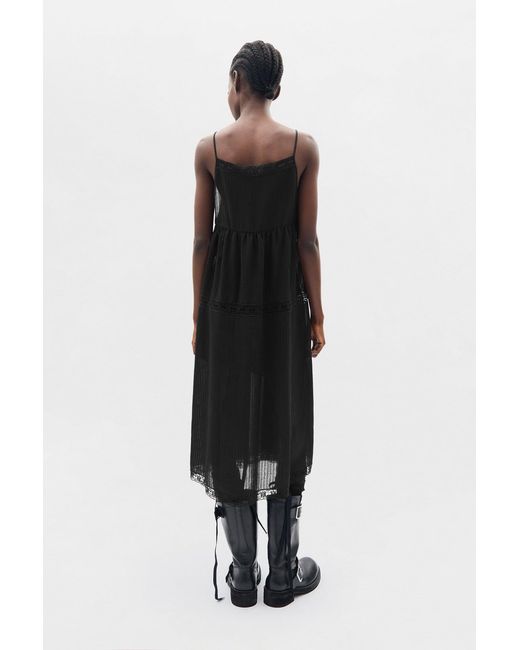 Ann Demeulemeester Black Elen Negligé Midi Dress