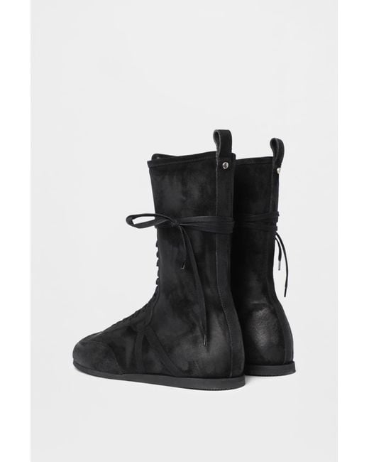 Ann Demeulemeester Black Fides High-Top Boxing Sneakers for men
