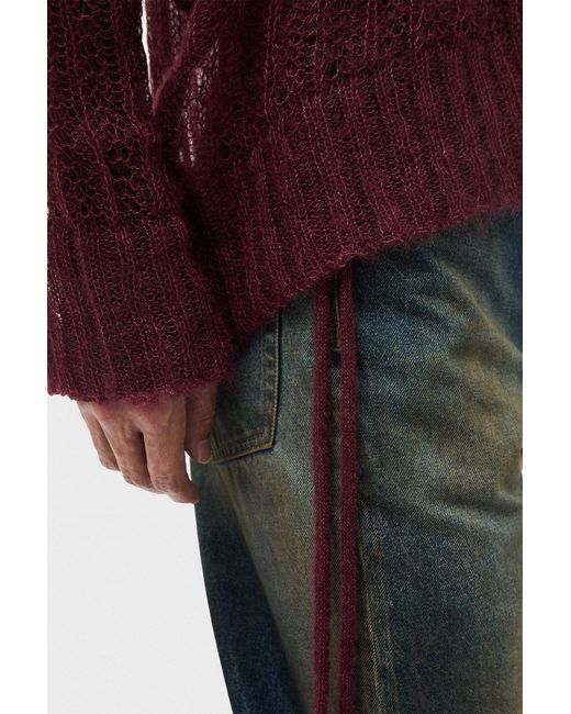 Ann Demeulemeester Purple Levar Crew Neck High Comfort Sweater for men