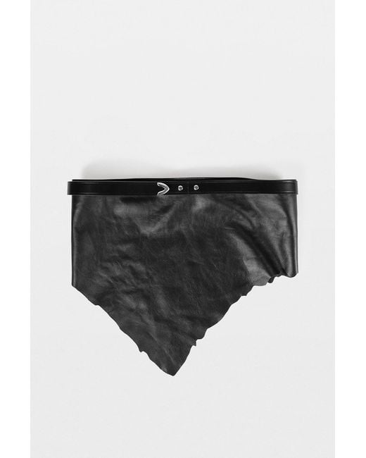 Ann Demeulemeester Black Romy Distressed Leather Belt
