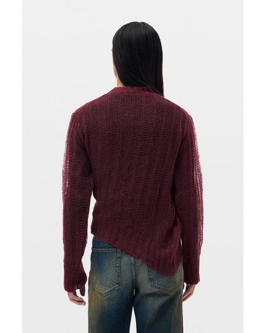 Ann Demeulemeester Purple Levar Crew Neck High Comfort Sweater for men