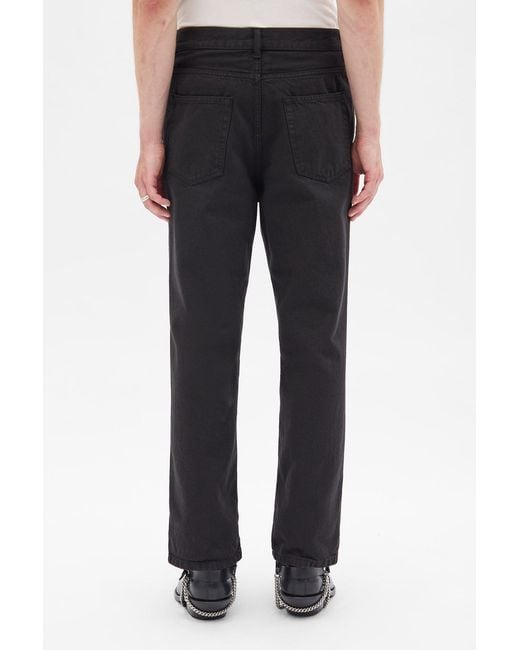Ann Demeulemeester Black Hodur 5 Pockets Straight High Waisted Trousers for men