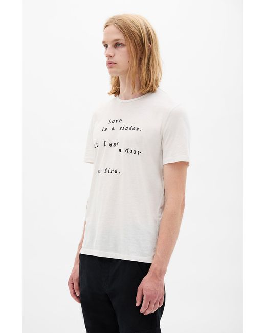 Ann Demeulemeester Natural Baptist 'Love Is A Window' Standard T-Shirt for men