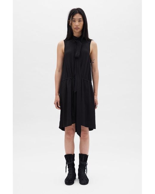 Ann Demeulemeester Black Rie Midi Sleeveless Dress