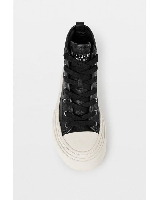 Ann Demeulemeester Black Ycke Vulcanized Mid-Top Sneakers for men
