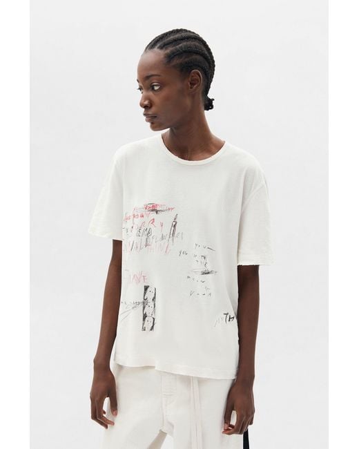 Ann Demeulemeester Natural Fanie Standard T-Shirt