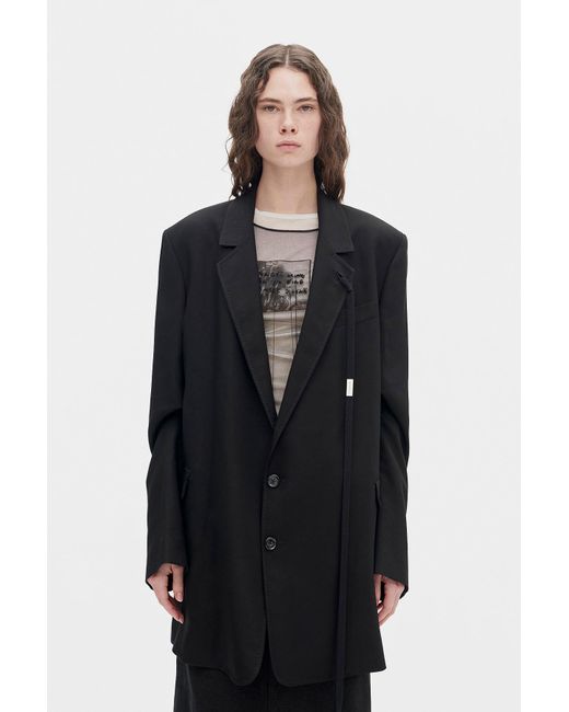Ann Demeulemeester Black Agnes High Comfort Tailored Blazer